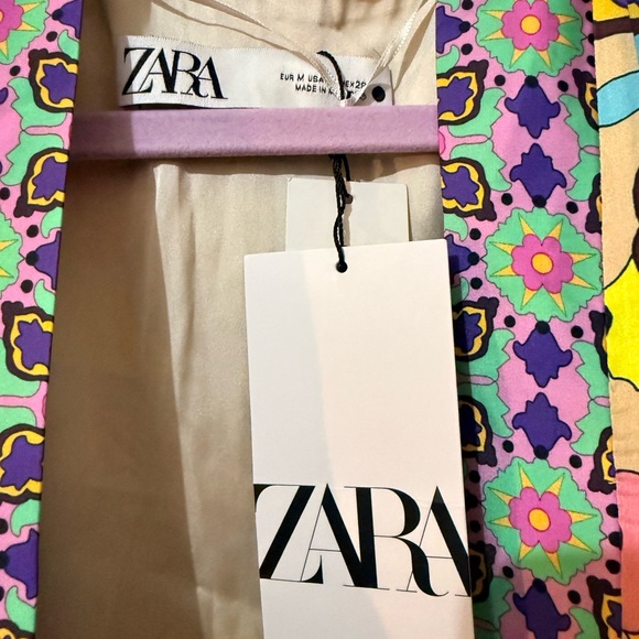 Zara Multicolor Patterned Kimono Jacket - Picture 2 of 4